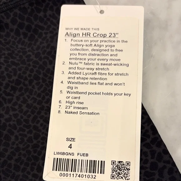 Lululemon Athletica Align HR Crop 23" in Black - Size 4 - Picture 4 of 4